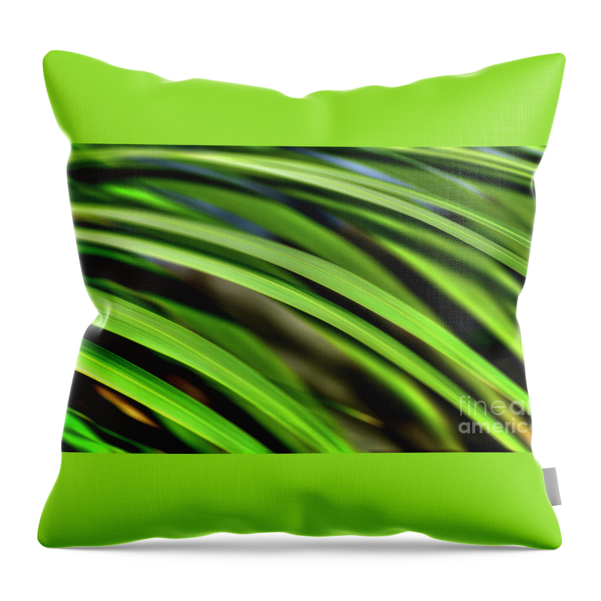 Palm Abstract Throw Pillow featuring the photograph Palm Abstract by Kaye Menner by Kaye Menner