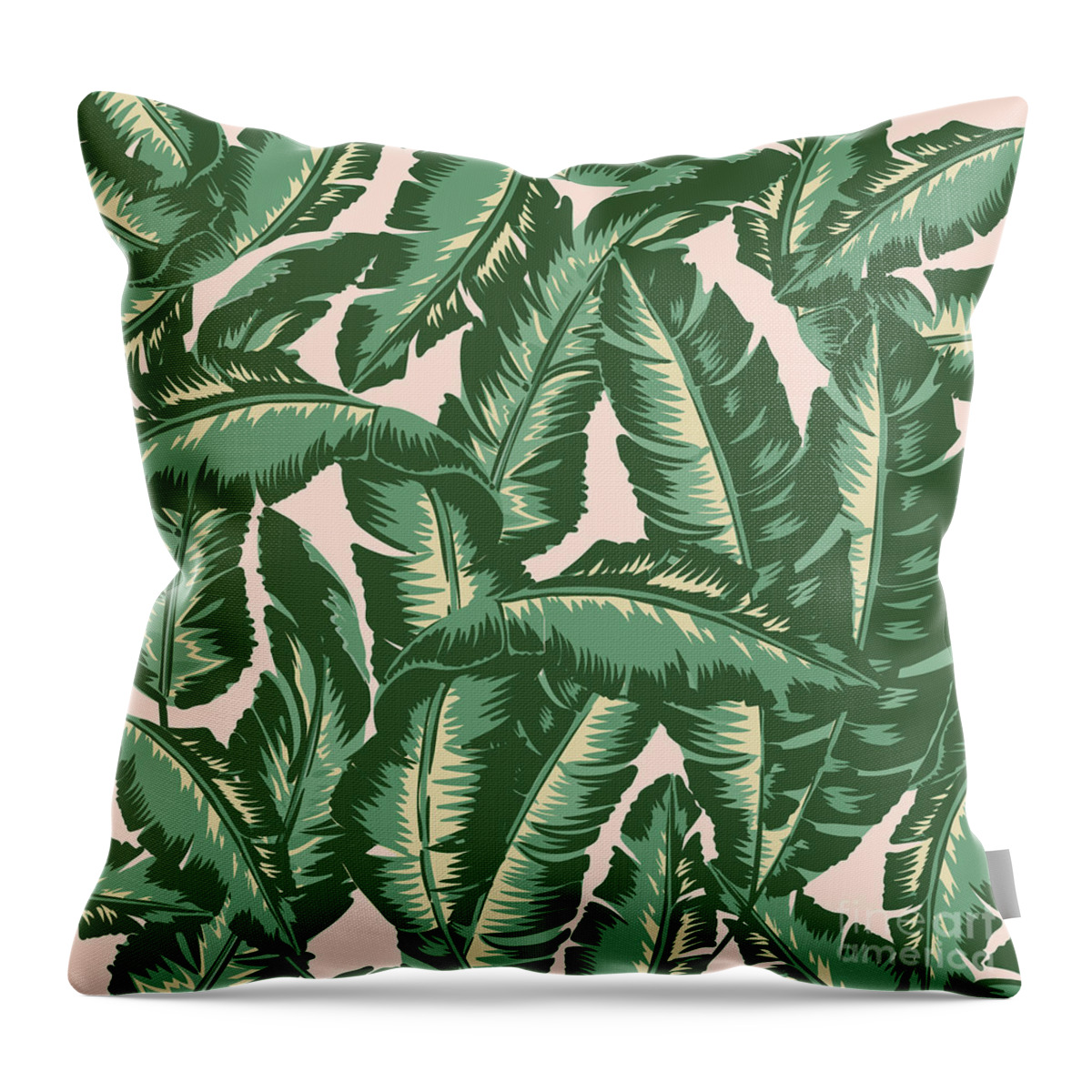 #faatoppicks Throw Pillow featuring the digital art Palm Print by Lauren Amelia Hughes