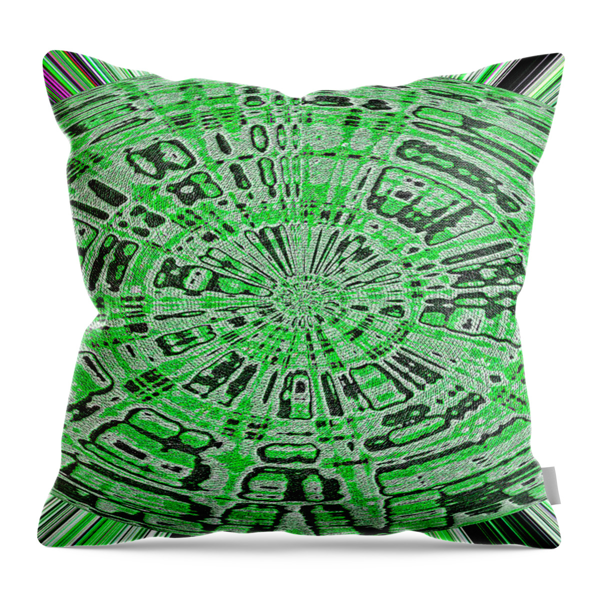Palm Tree Fruit Abstract #5321 2 P Throw Pillow featuring the digital art Palm Tree Fruit Abstract #5321 2 p by Tom Janca