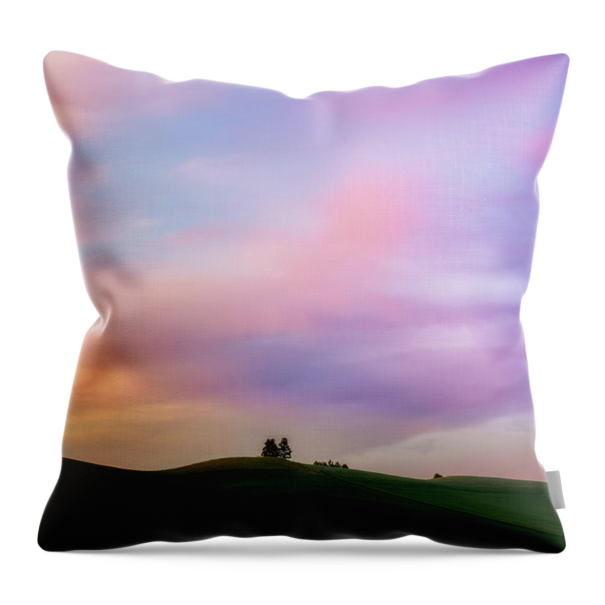 Palouse Throw Pillow featuring the photograph Palouse Cirrus Rainbow by Ryan Manuel