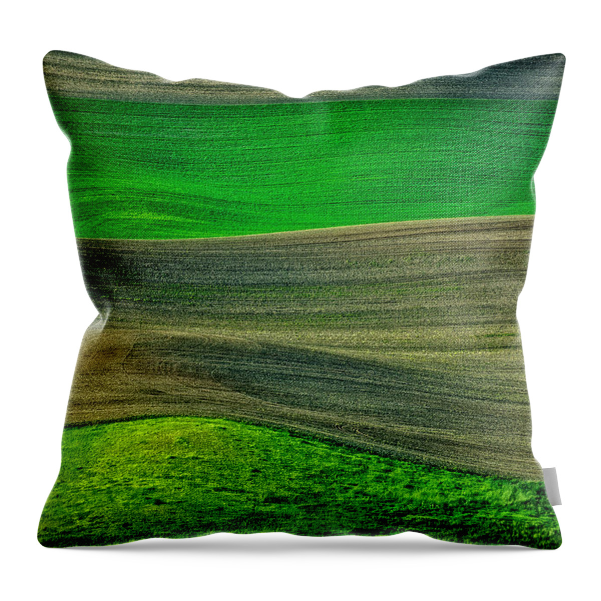 Palouse Throw Pillow featuring the photograph Palouse Textures Two by Ed Broberg