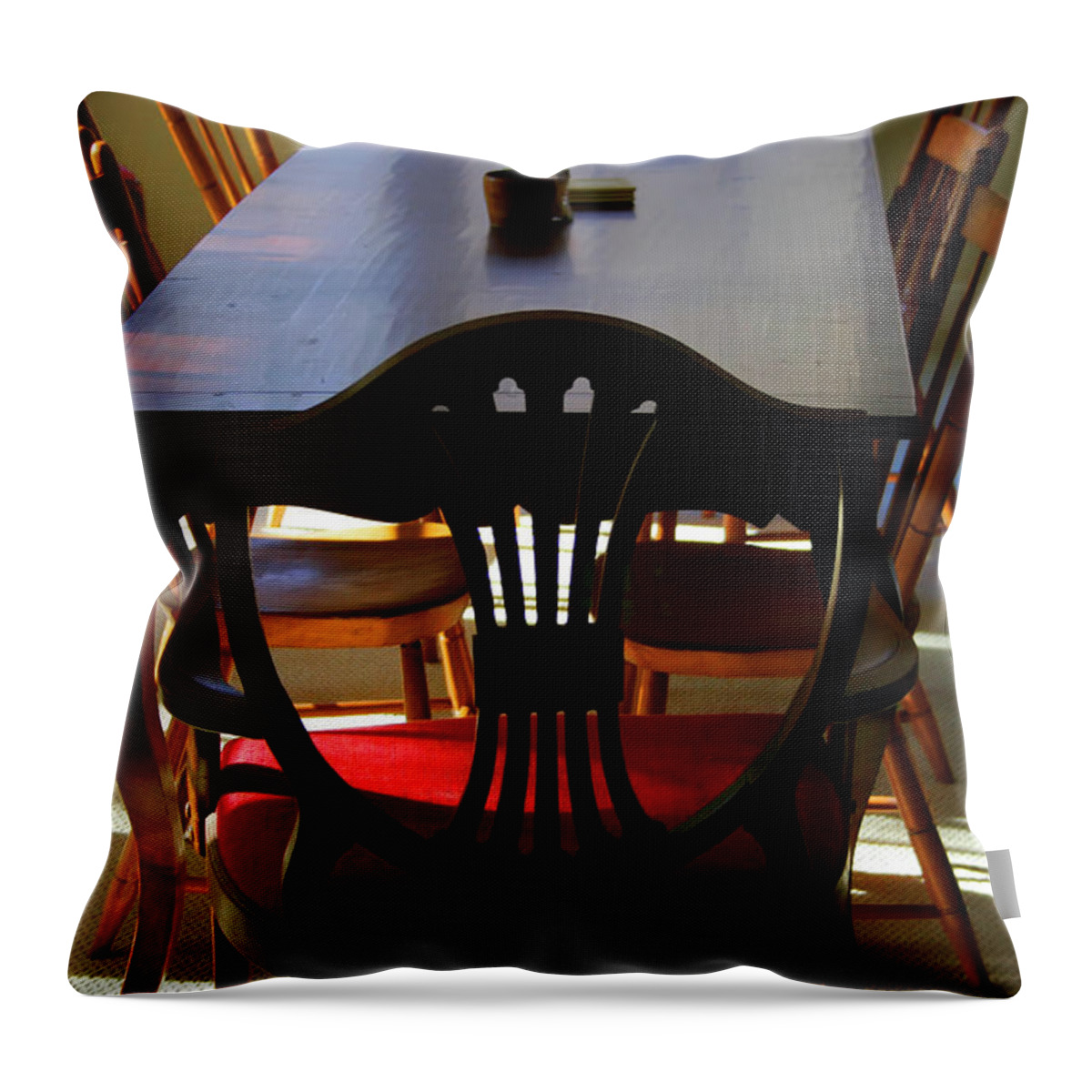 Memory Throw Pillow featuring the photograph PaPa Used to Sit There by KG Thienemann
