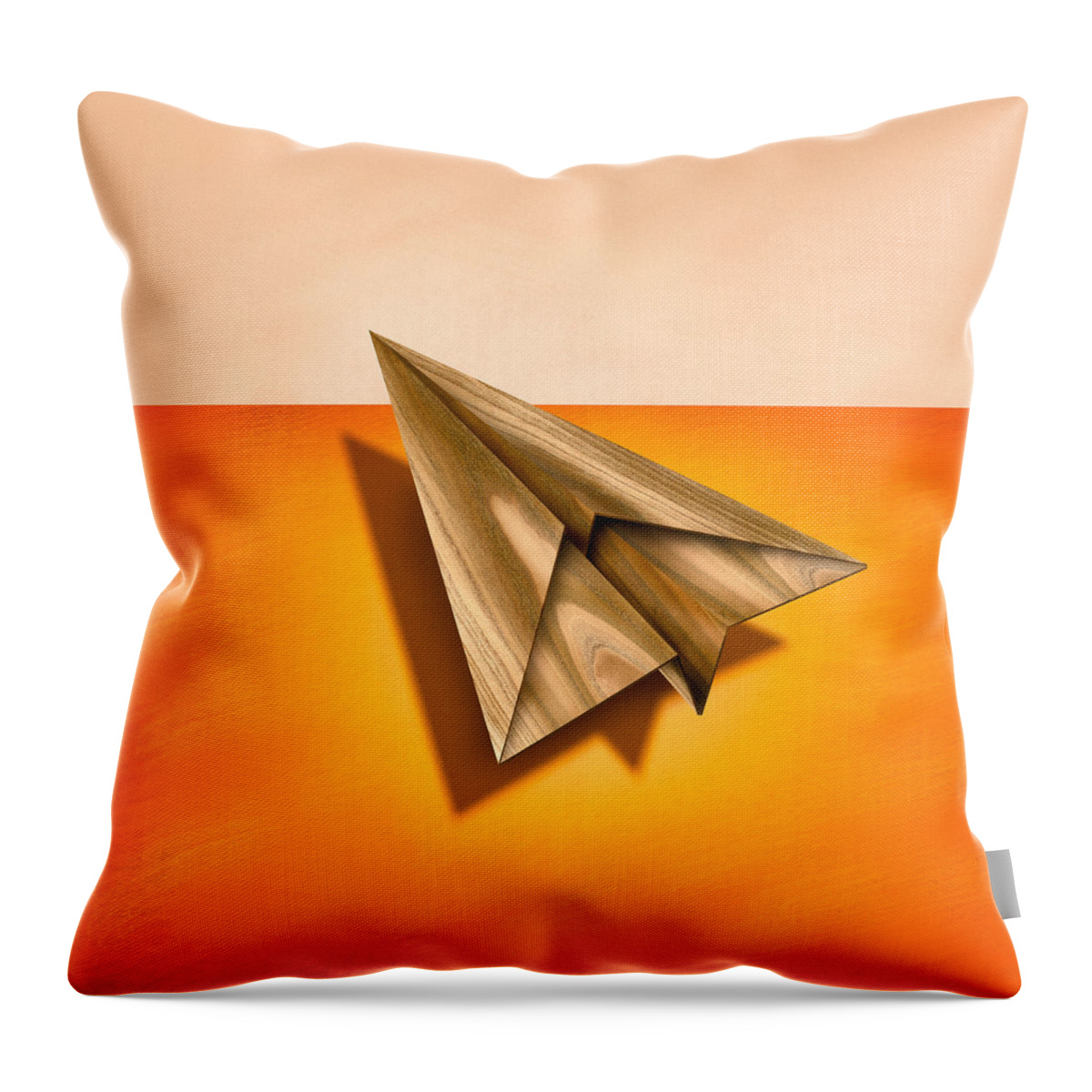 Aircraft Throw Pillow featuring the photograph Paper Airplanes of Wood 18 by YoPedro