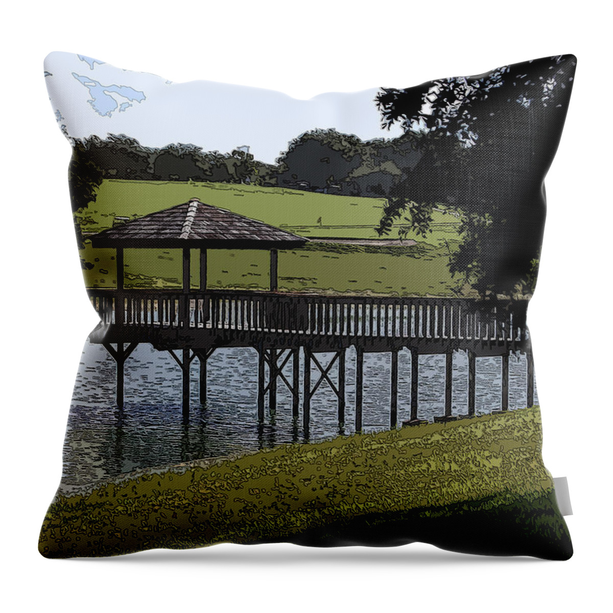 Landscape Throw Pillow featuring the photograph Paradise by James Rentz