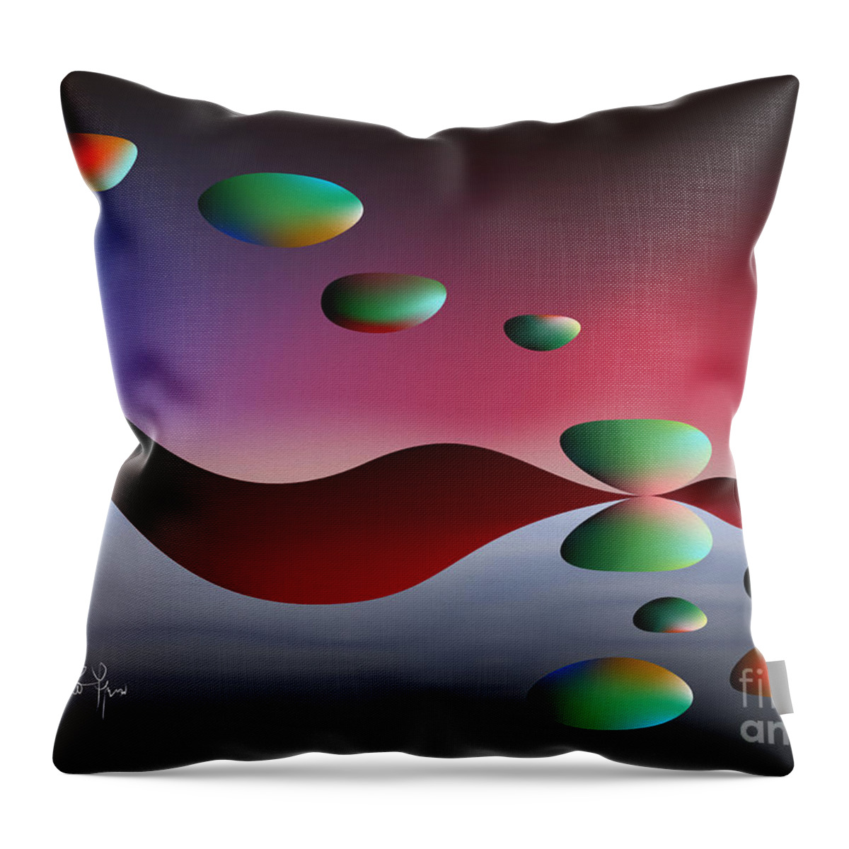 Live Throw Pillow featuring the digital art Parallel Lives by Leo Symon