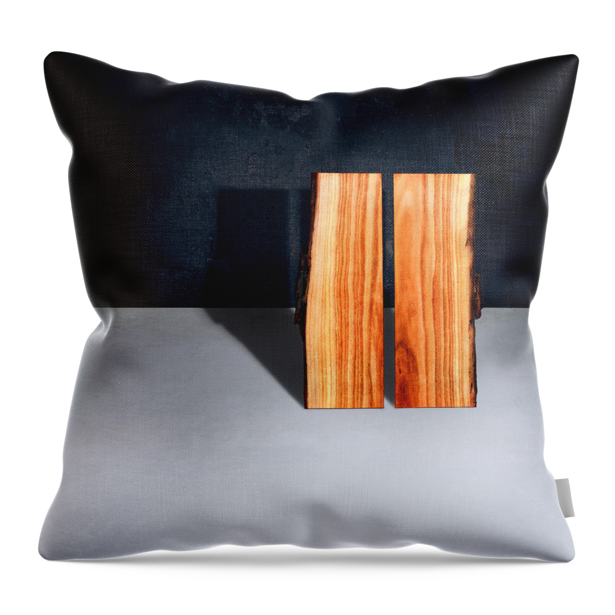 Block Throw Pillow featuring the photograph Parallel Wood by YoPedro