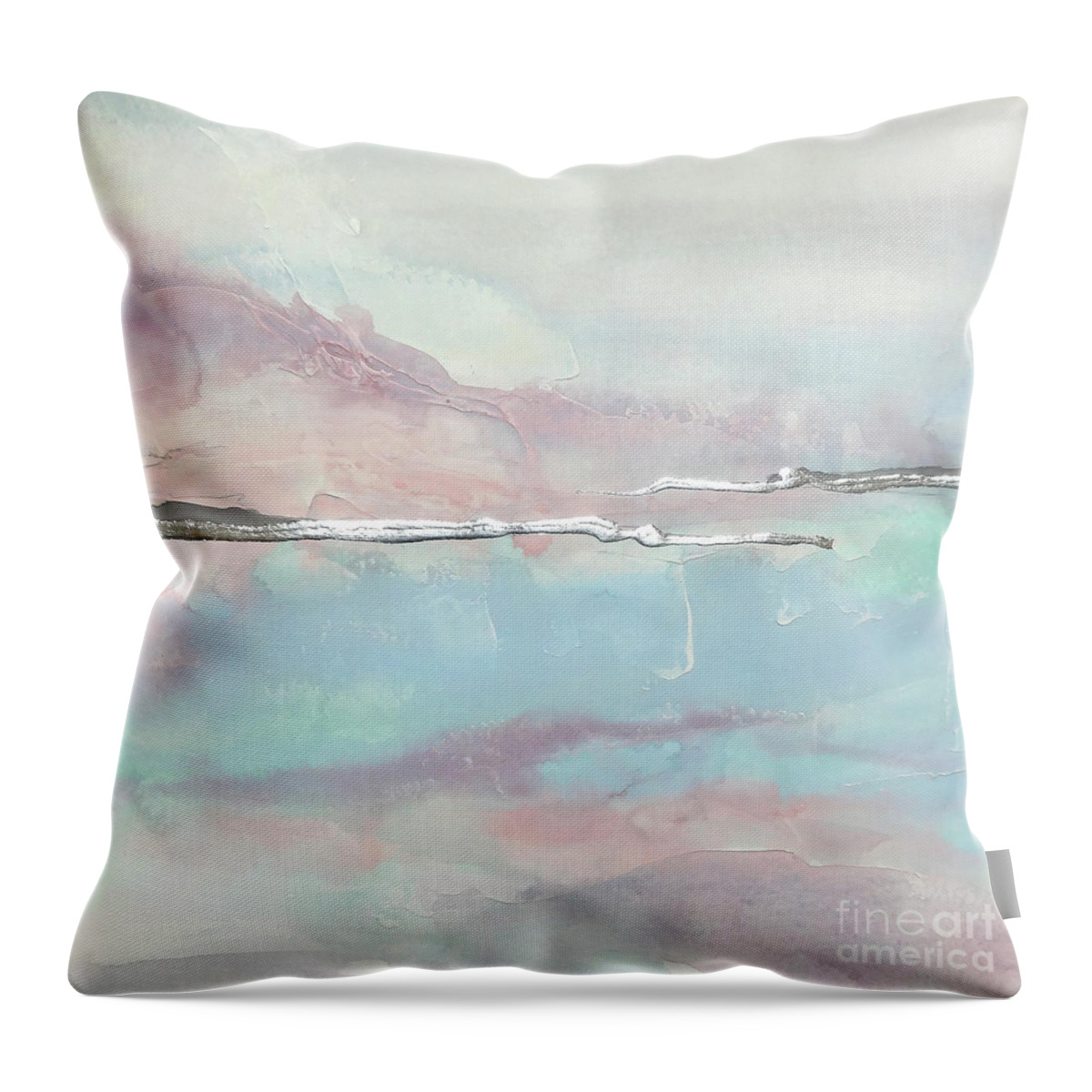 Original Watercolors Throw Pillow featuring the painting Parfait 2 by Chris Paschke