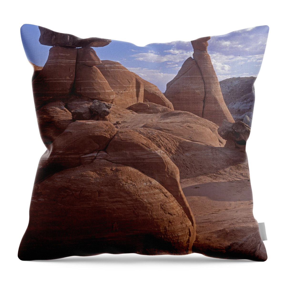 Southwest Throw Pillow featuring the photograph Paria Canyon Hoodoos by Sandra Bronstein