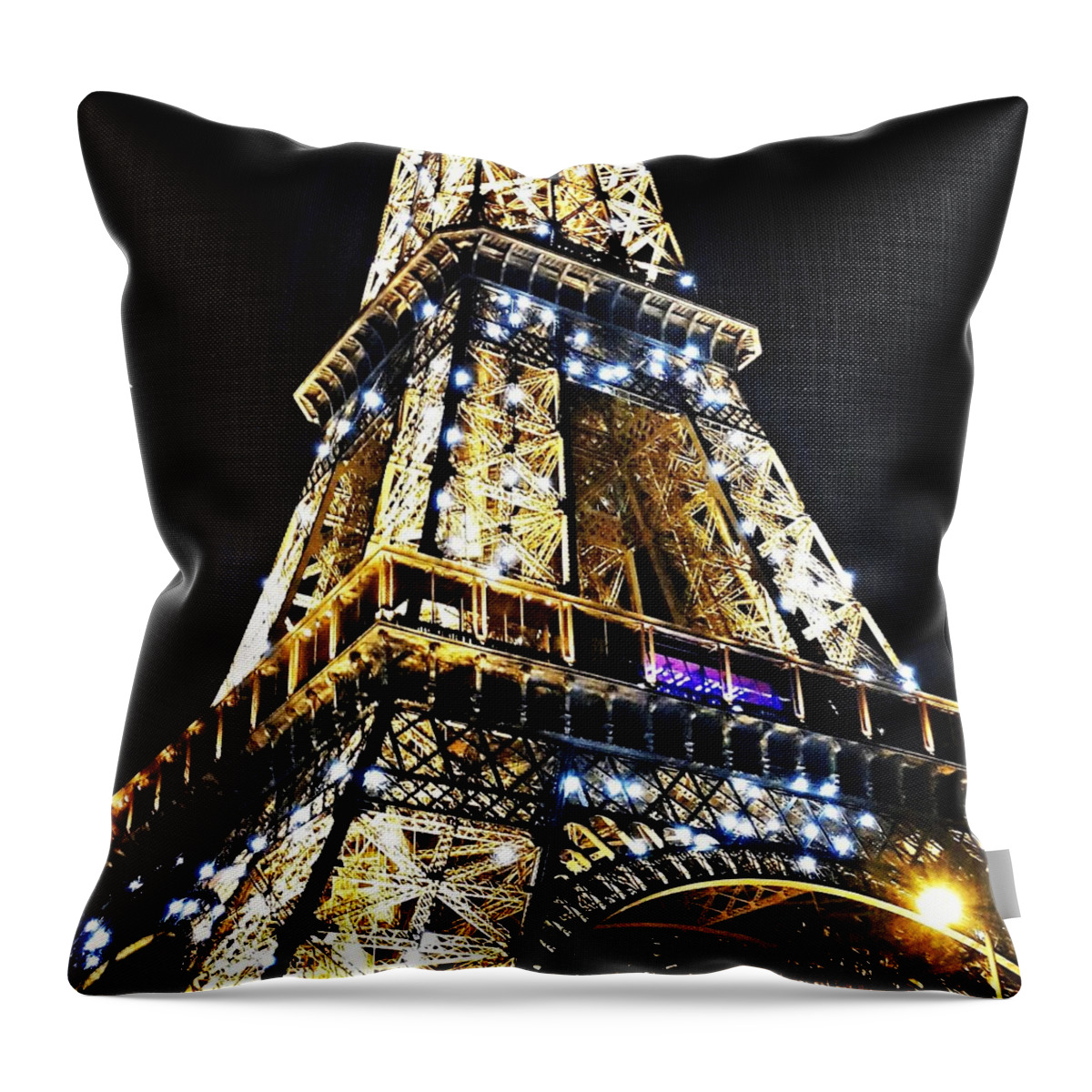  Throw Pillow featuring the photograph Paris - Eiffel Tower by Lush Life Travel