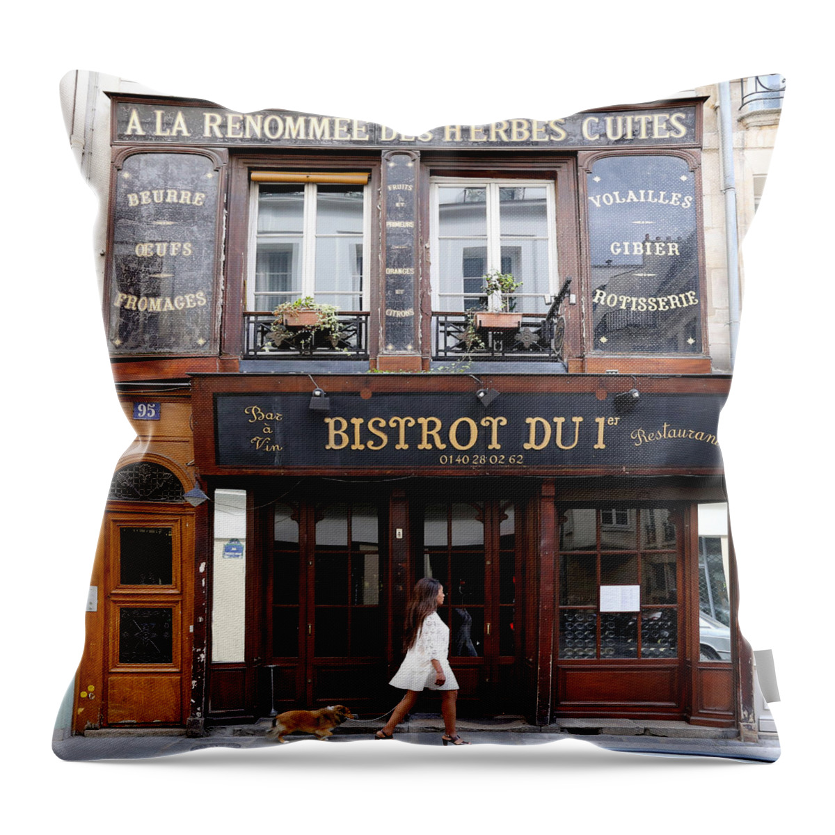 Paris Throw Pillow featuring the photograph Paris Street Life 2 by Andrew Fare