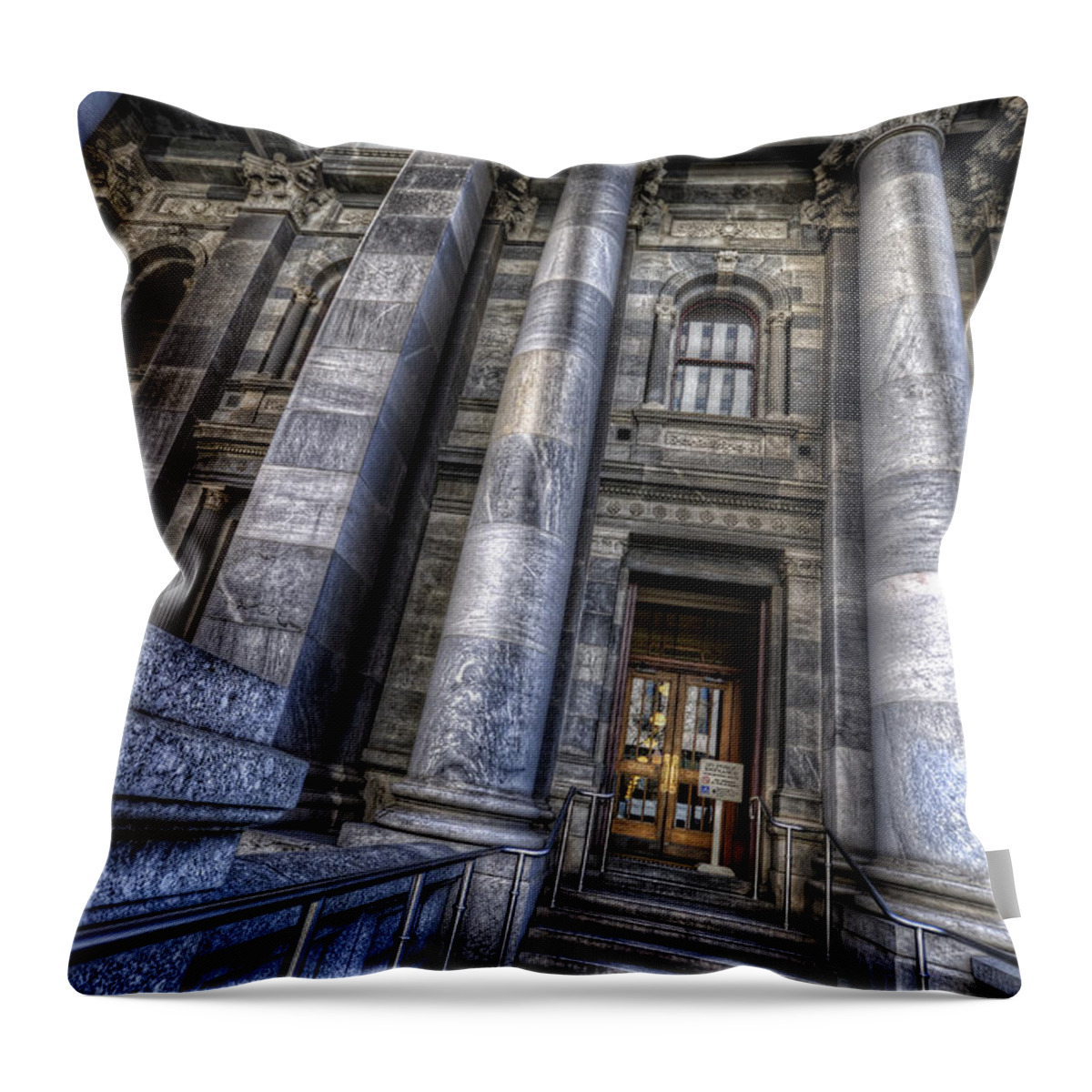 Adelaide Throw Pillow featuring the photograph Parliament House by Wayne Sherriff