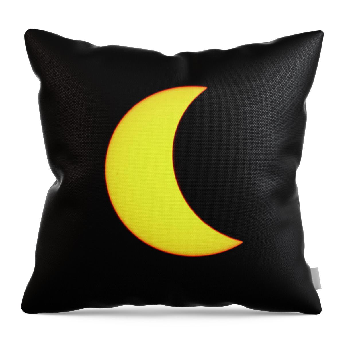 Eclipse Throw Pillow featuring the photograph Partial Eclipse 3 by Walt Baker