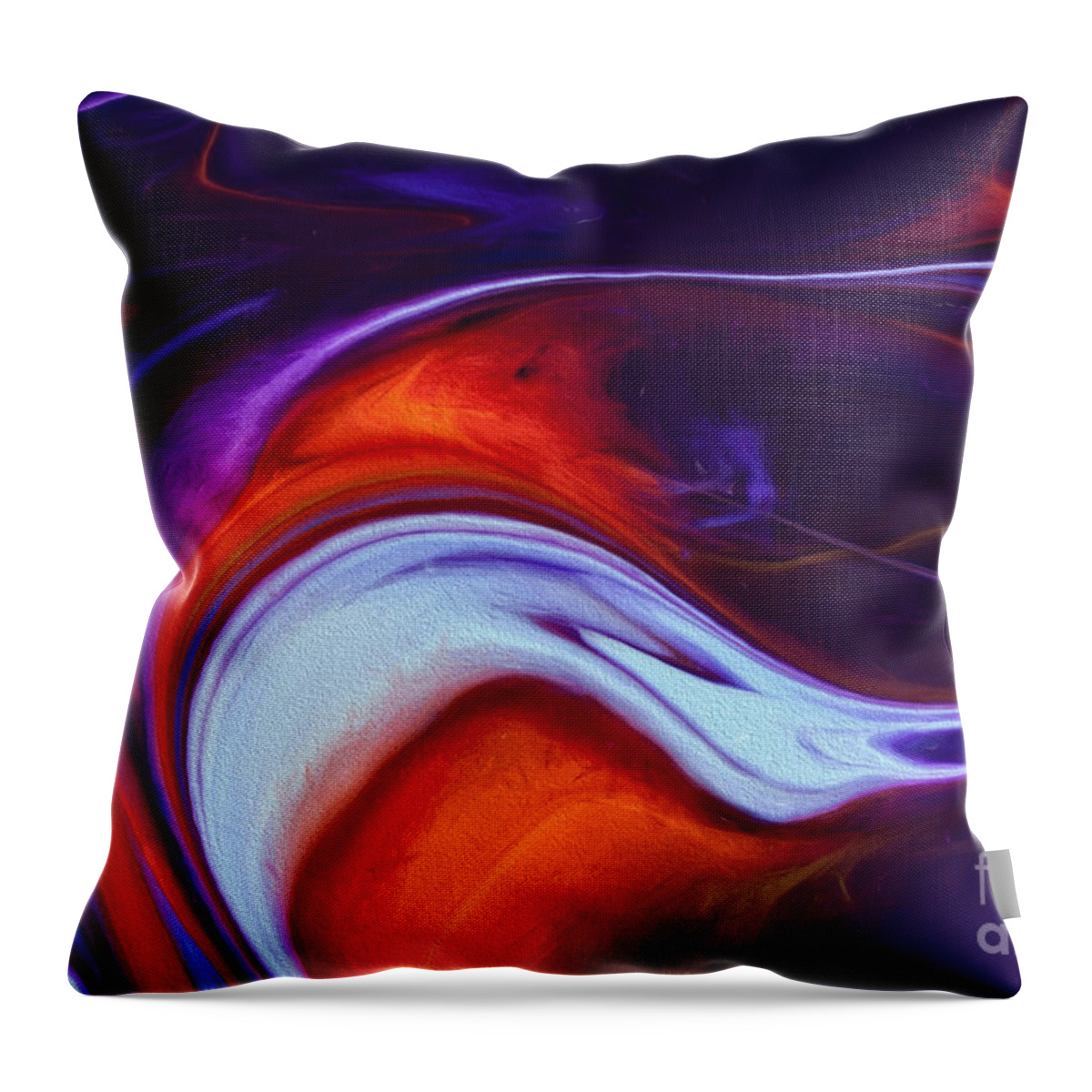 Abstract Throw Pillow featuring the painting Passing By by Patti Schulze