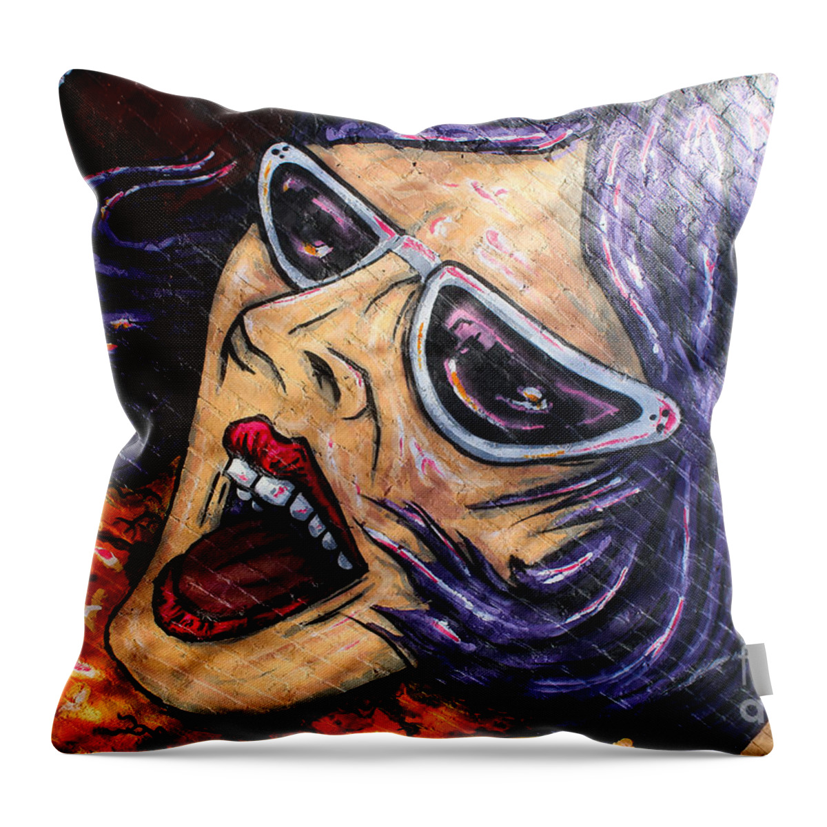 Street Art Throw Pillow featuring the photograph Passion-8 by Phil Cappiali Jr