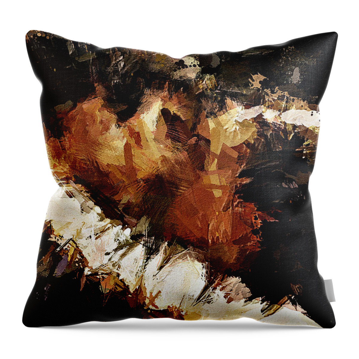 Couple Throw Pillow featuring the painting Passion by Inspirowl Design