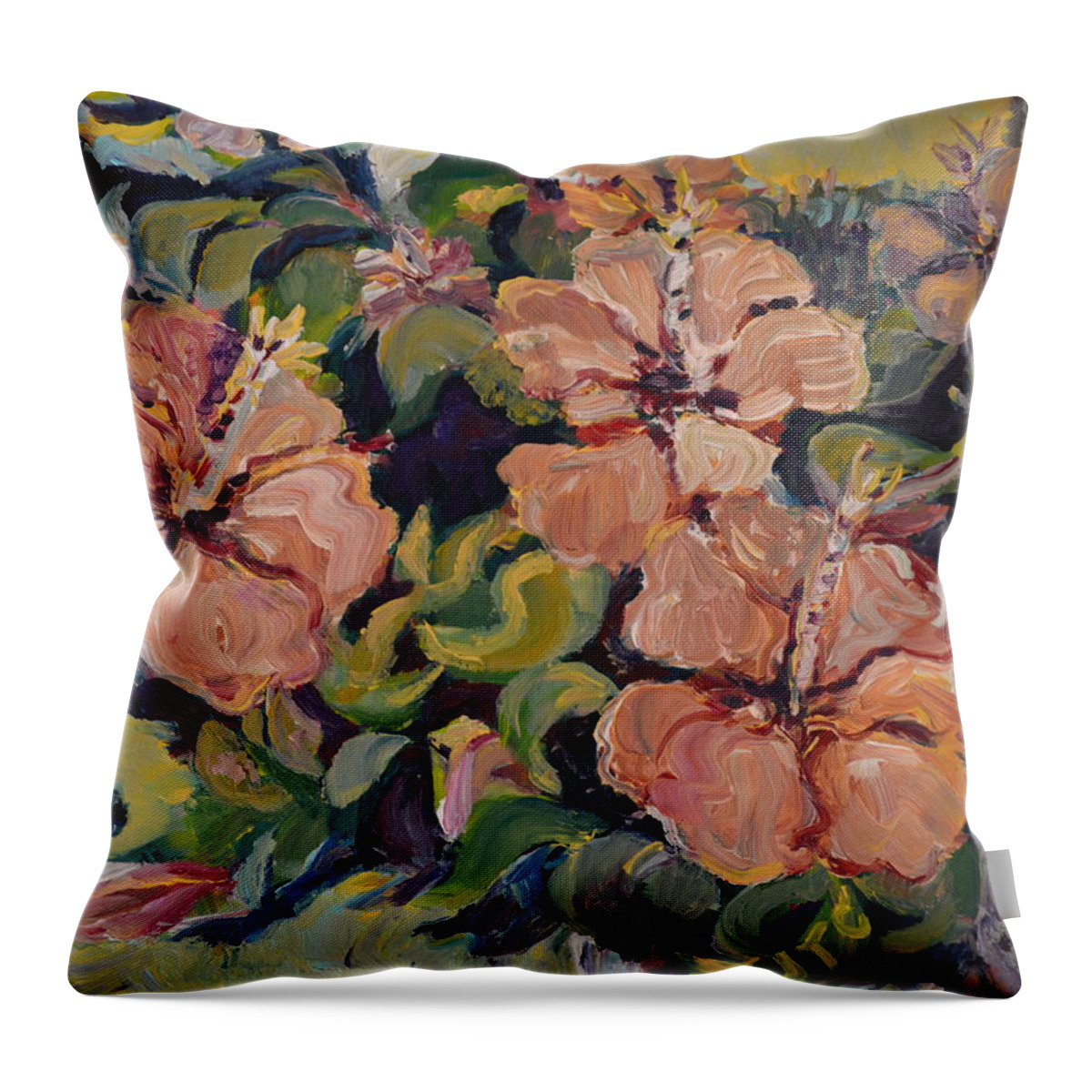 Flowers Throw Pillow featuring the painting Passion in Dubrovnik by Julie Todd-Cundiff