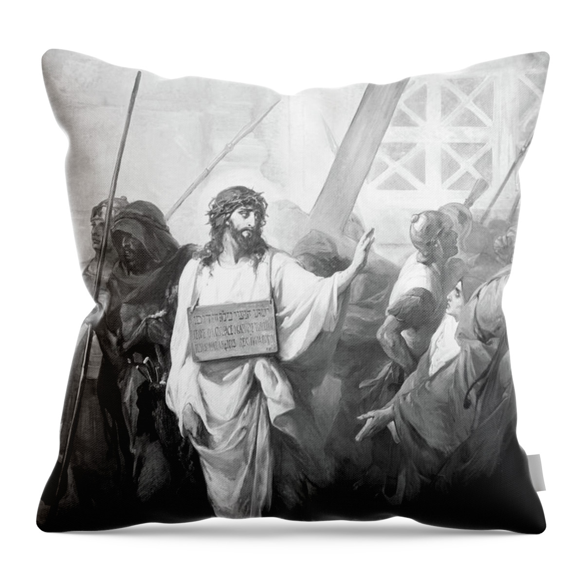 Passion Throw Pillow featuring the photograph Passion of the Christ by Munir Alawi