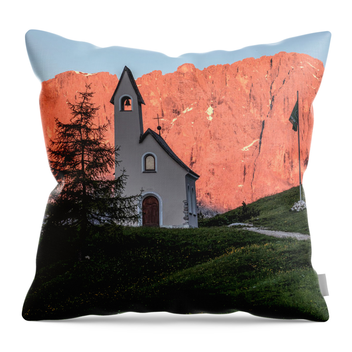 Gardena Pass Throw Pillow featuring the photograph Passo Gardena - Dolomiti by Joana Kruse