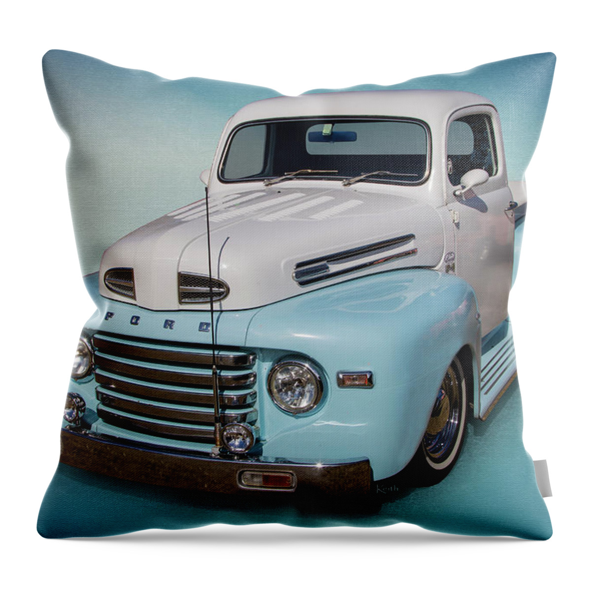 Pickup Throw Pillow featuring the photograph Pastel Pickup by Keith Hawley