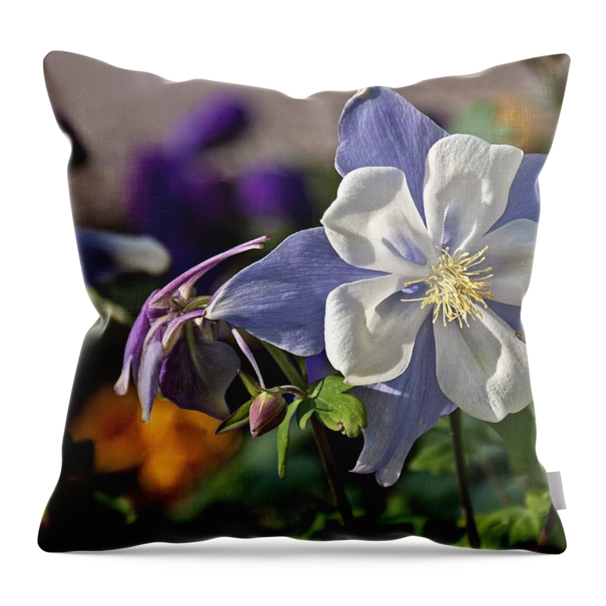 Pastel Throw Pillow featuring the photograph Pastel spring flowers by Tatiana Travelways