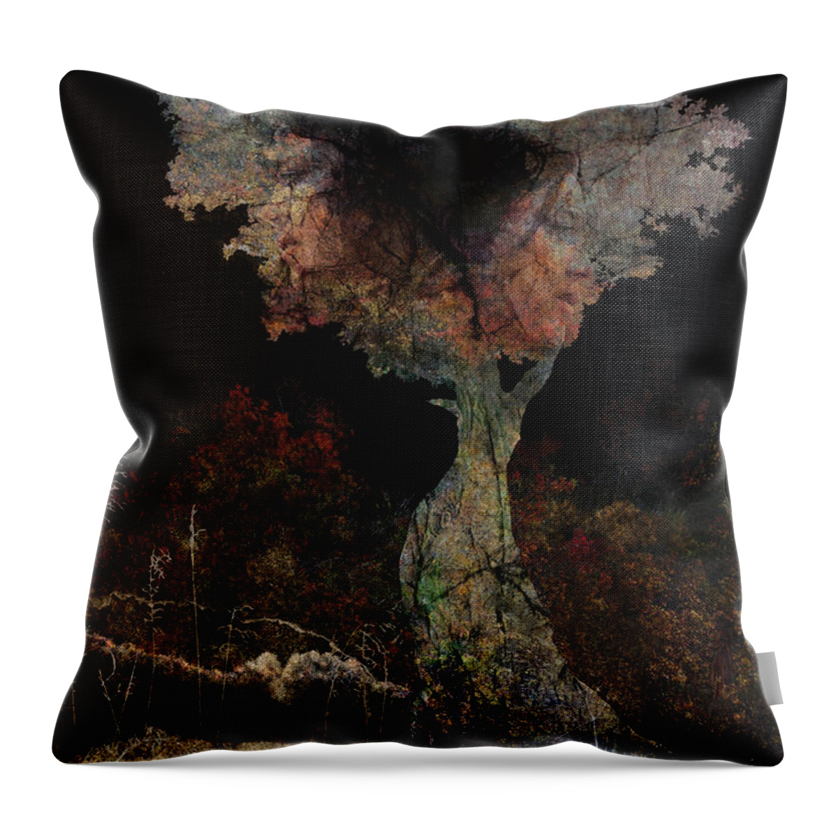 Tree Throw Pillow featuring the photograph Pastoria - Sisters by Ed Hall