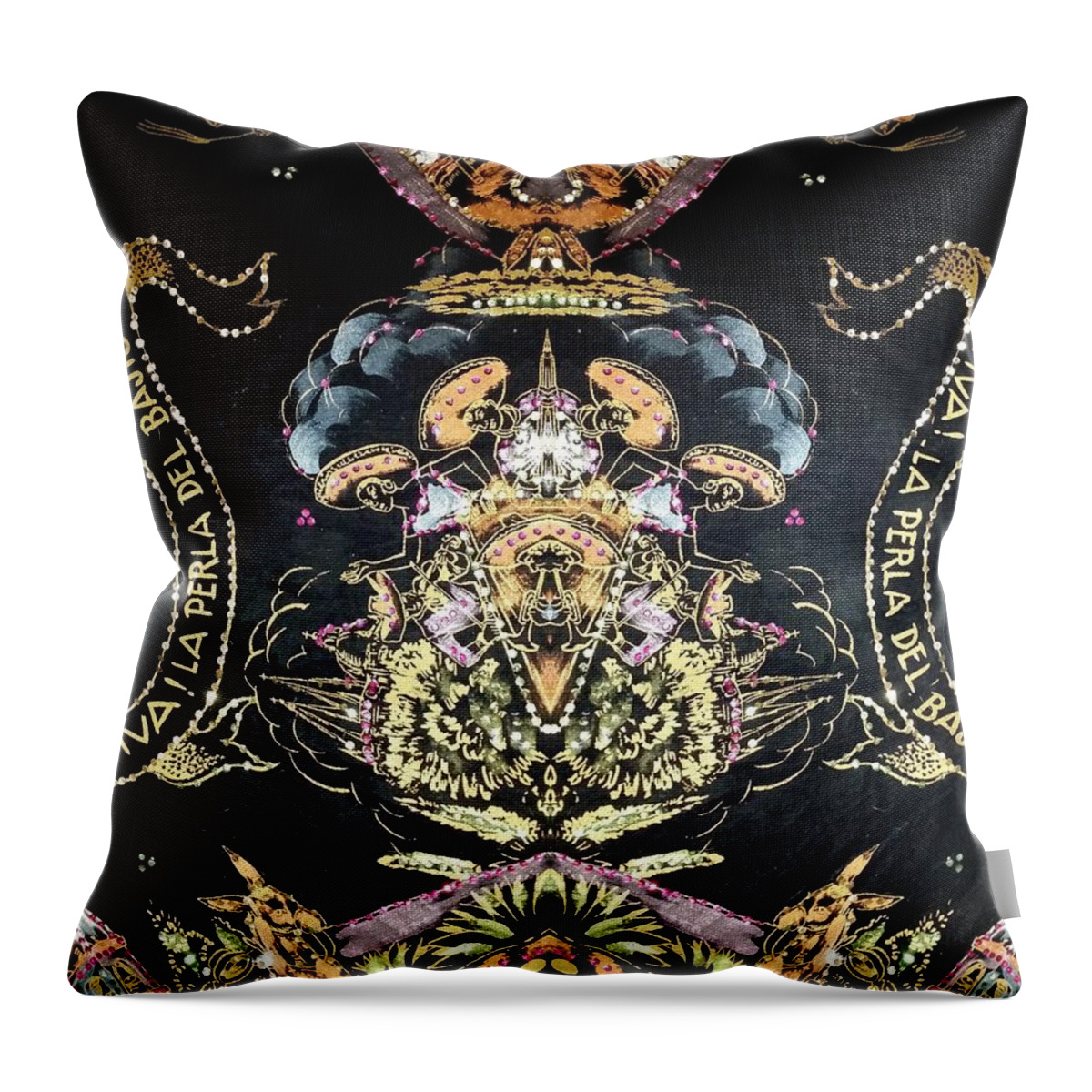 Texture Throw Pillow featuring the digital art Patch Graphic series #31 by Scott S Baker