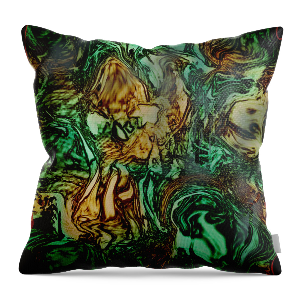 Abstract Throw Pillow featuring the digital art Patches by Rindi Rehs
