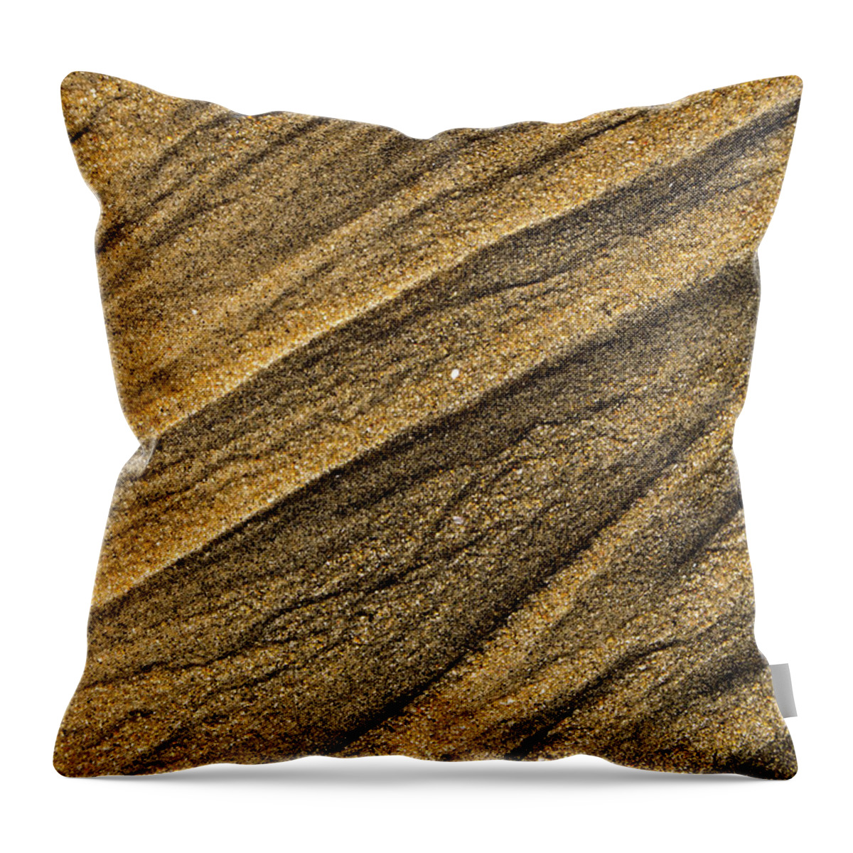 Beach Throw Pillow featuring the photograph Paterns in the sand by David Shuler