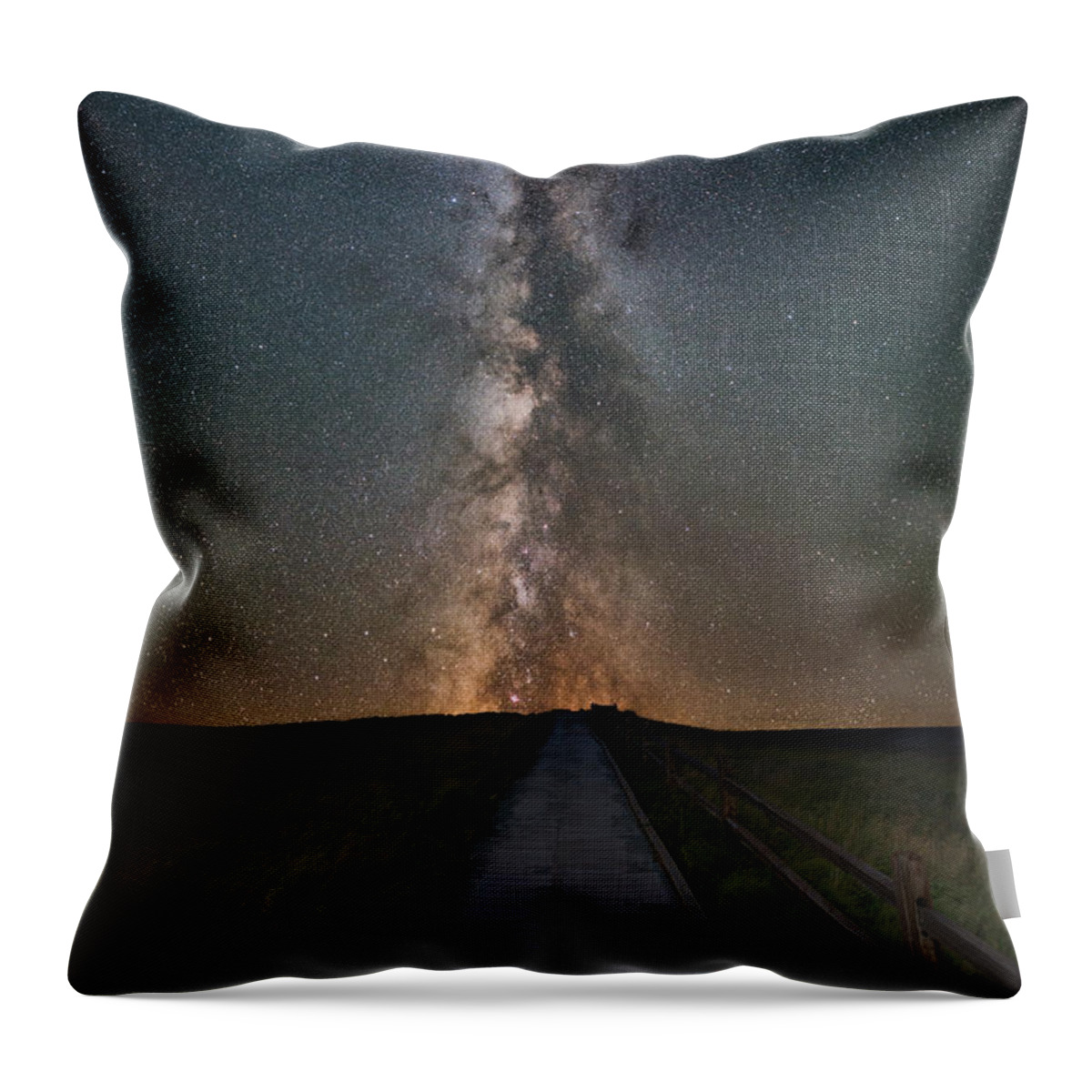 Path To The Stars Throw Pillow featuring the photograph Path To The Stars by Michael Ver Sprill
