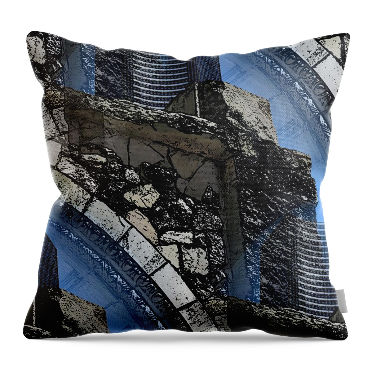Pathway Throw Pillow featuring the digital art Pathway To Present by Tim Allen