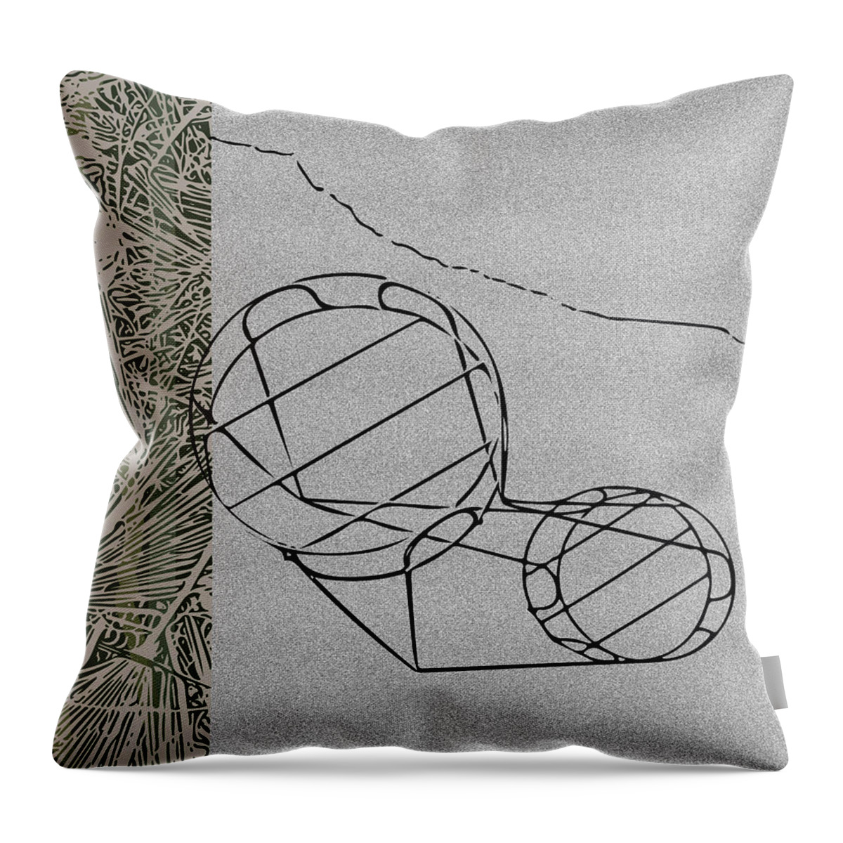 plant Stand Throw Pillow featuring the photograph Patio Plant Stand by Stan Magnan