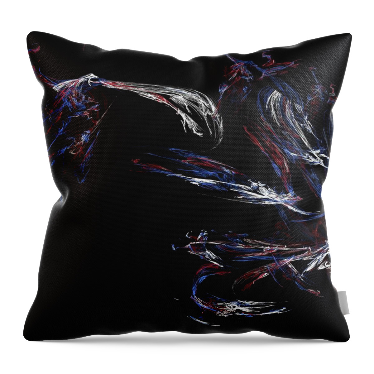 Red White Blue Throw Pillow featuring the digital art Patriotic by Brandi Untz