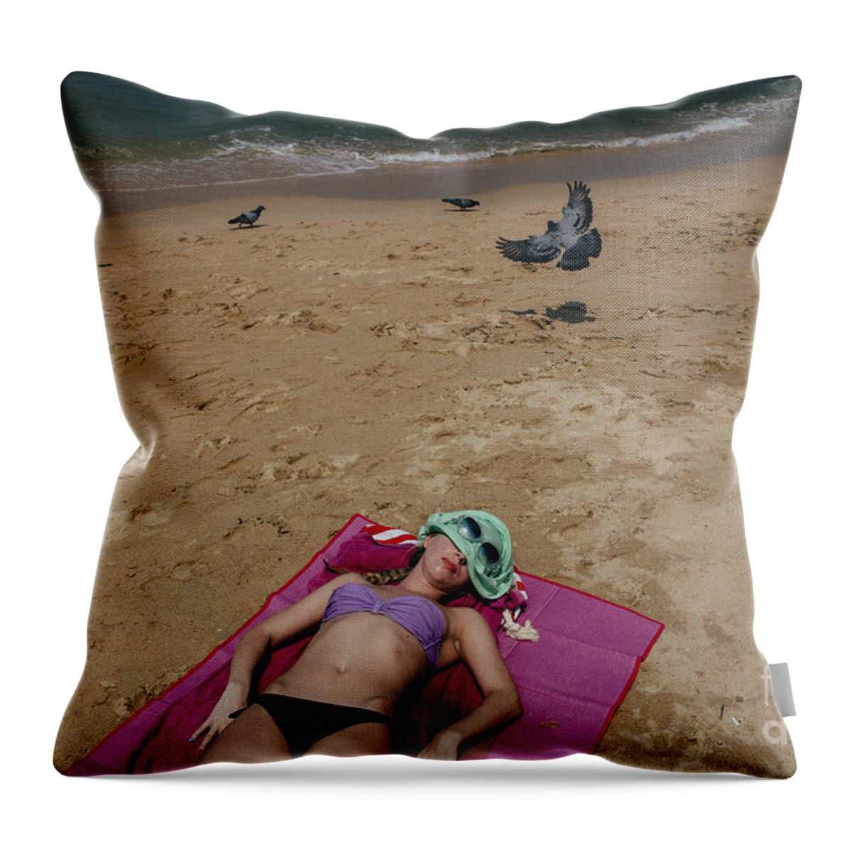 Beach Throw Pillow featuring the photograph Pattaya Beach by Setsiri Silapasuwanchai