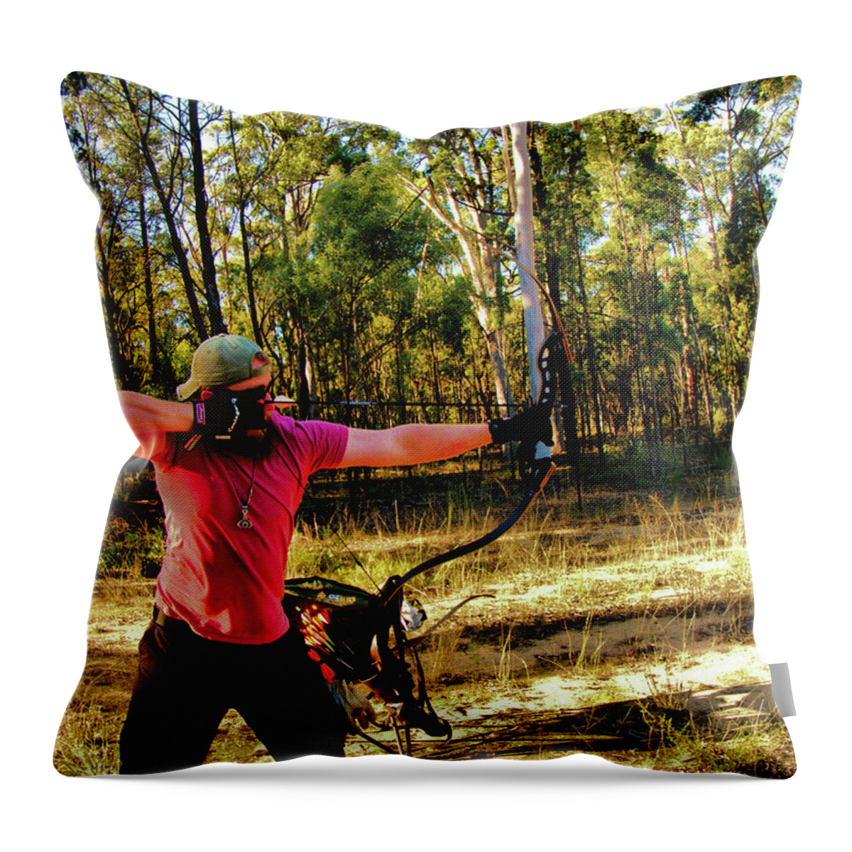 Portrait Throw Pillow featuring the photograph Paul bow 7 by Michael Blaine
