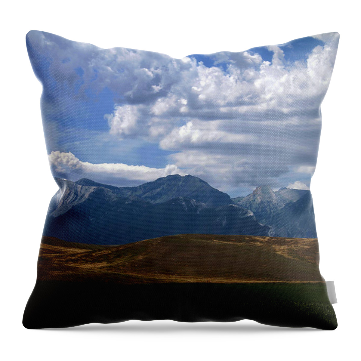 Montana Mountains Throw Pillow featuring the photograph Pause And Reflect by Joseph Noonan
