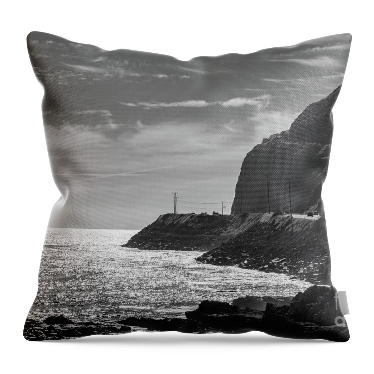Central Coast May 2018 Throw Pillow featuring the photograph PCH afternoon by Jeff Hubbard