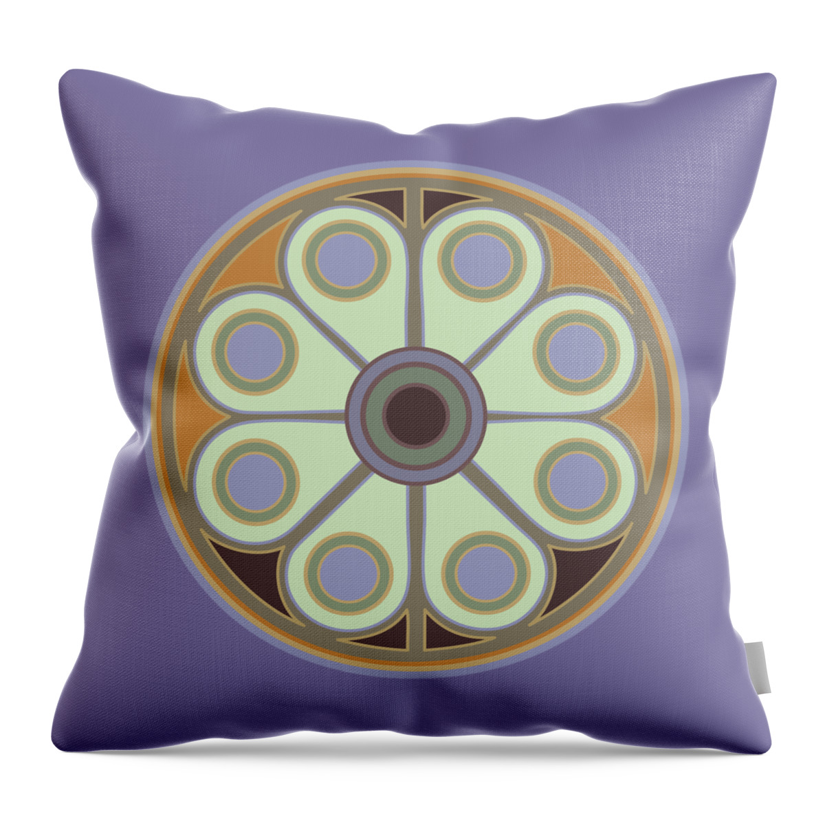 Peace Throw Pillow featuring the digital art Peace Flower by Linda Ruiz-Lozito