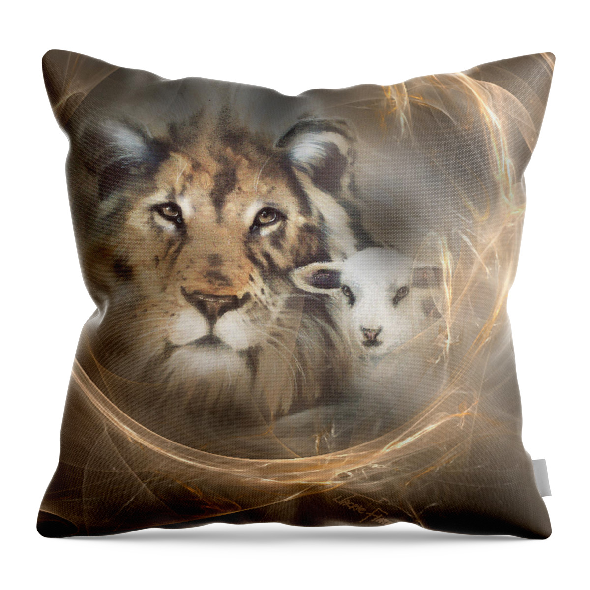 Fineartamerica.com Throw Pillow featuring the painting Peace on Earth by Jackie Flaten