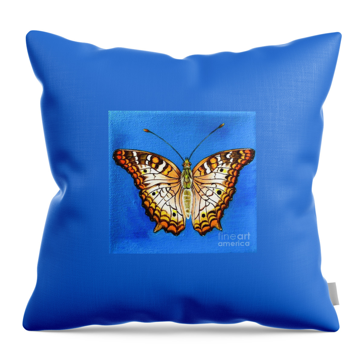 Painting Throw Pillow featuring the painting Peace by Sudakshina Bhattacharya