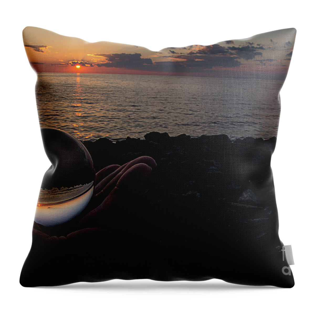 Lake Throw Pillow featuring the photograph Peaceful Hour by Deborah Klubertanz
