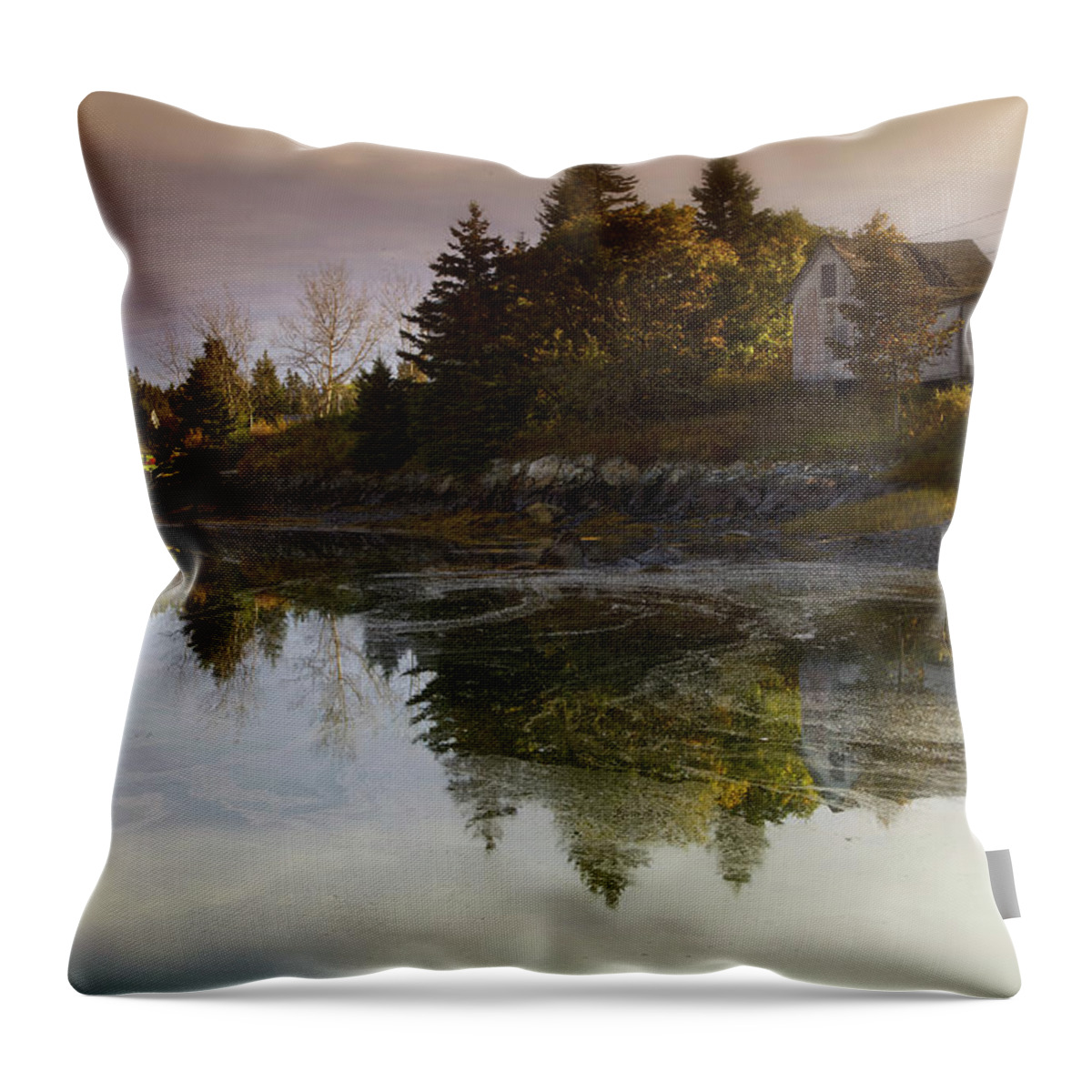 Fall Colors Throw Pillow featuring the photograph Peaceful Morning by Alberto Audisio