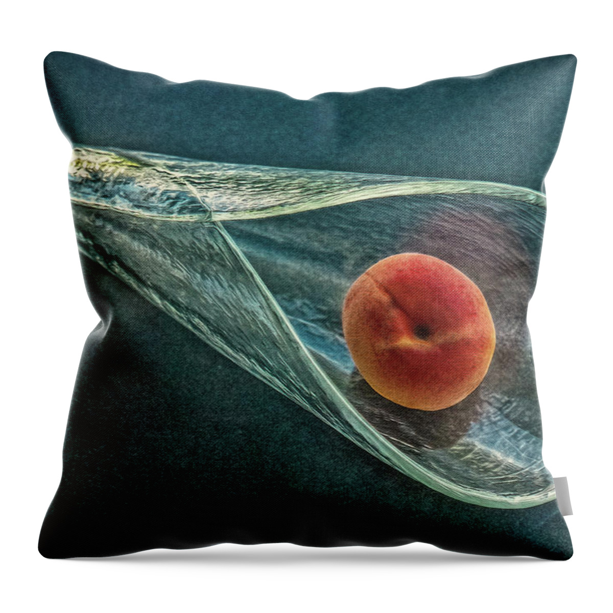 Switzerland Throw Pillow featuring the photograph Peach Cone by Hanny Heim