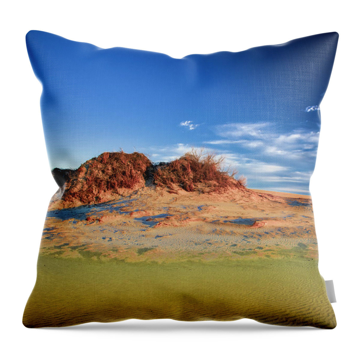 Landscapes Throw Pillow featuring the photograph Peaks of Jockey's Ridge by Donald Brown
