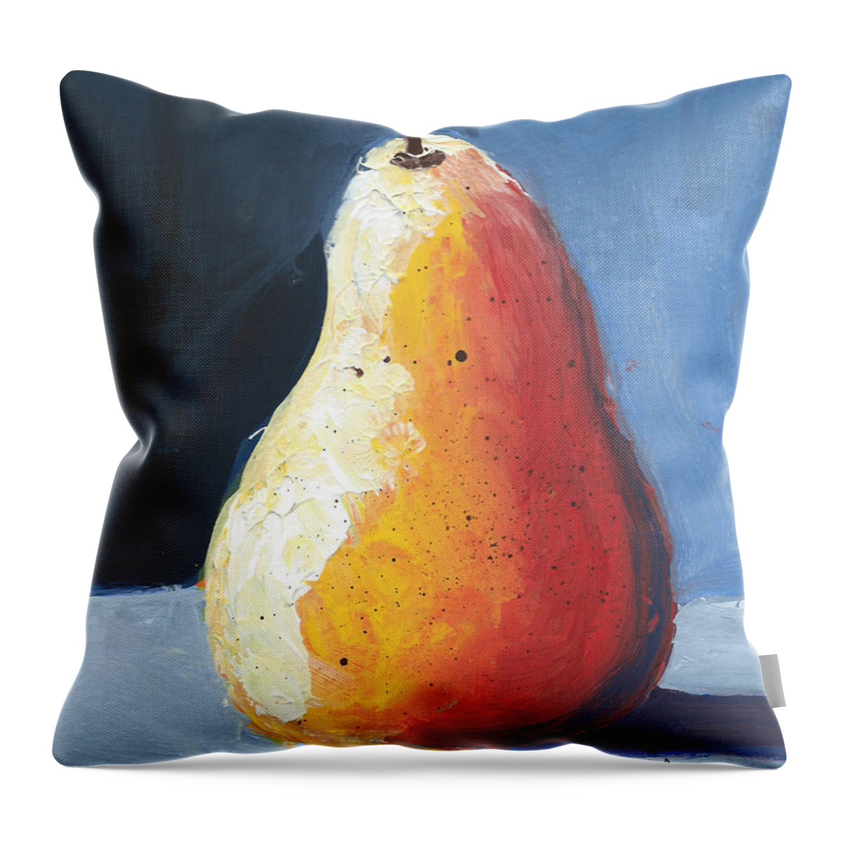 Pear Throw Pillow featuring the painting Pear 5 by Elise Boam