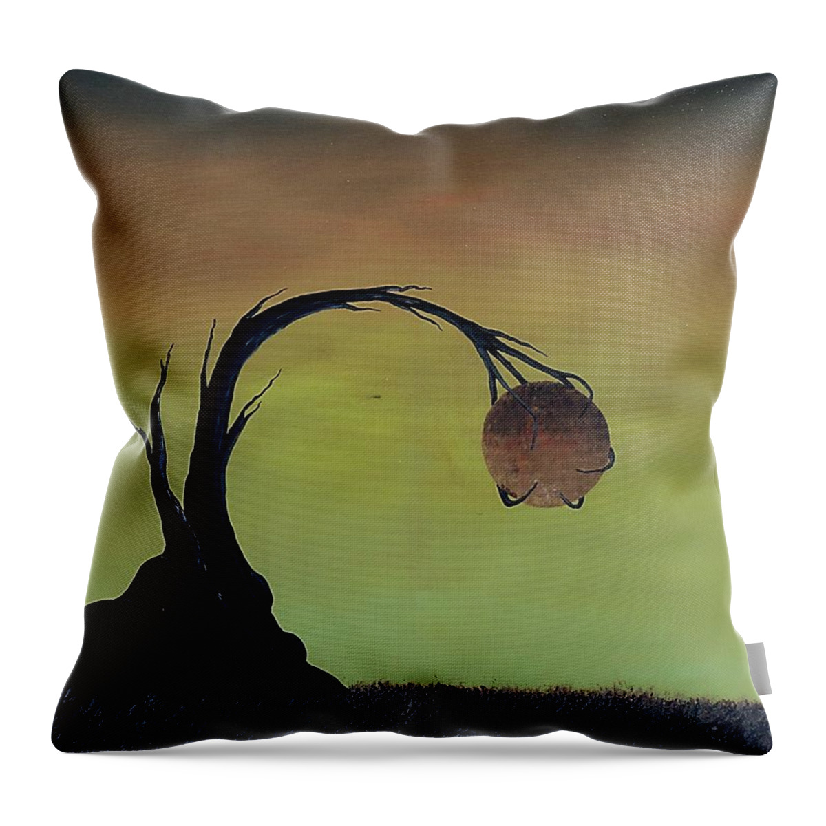 Pearl Throw Pillow featuring the painting Pearl by Edwin Alverio