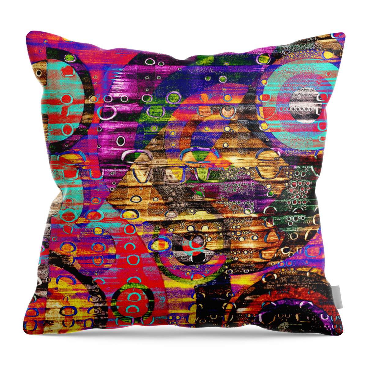 Abstract Throw Pillow featuring the photograph Peck's Party by Matt Cegelis