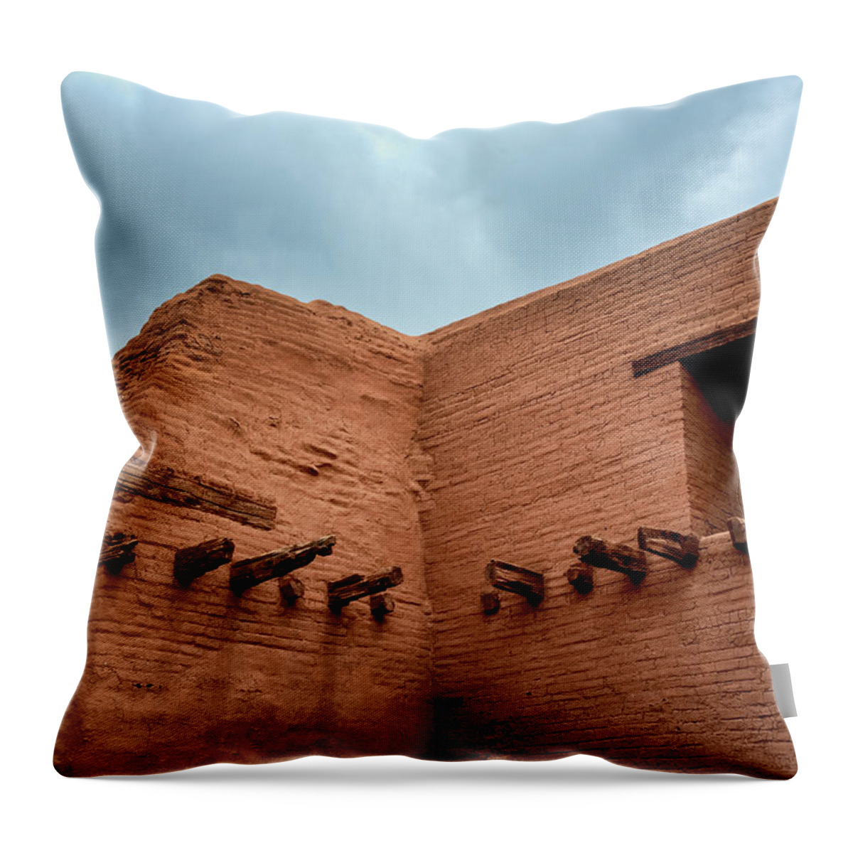 Pecos Throw Pillow featuring the photograph Pecos Timbered Ruins by James Barber