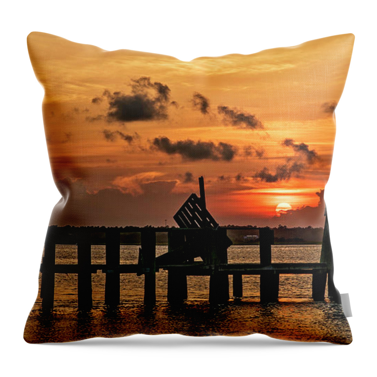 Sunset Throw Pillow featuring the photograph Peeking Out by DJA Images