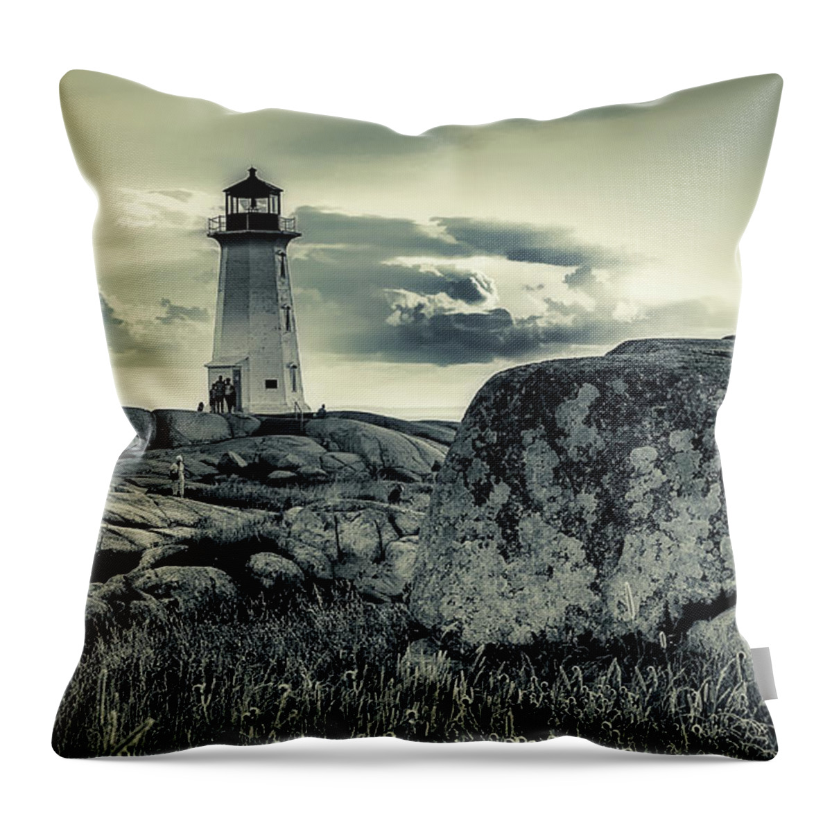 2016 Throw Pillow featuring the photograph Peggys Cove Lighthouse by Ken Morris
