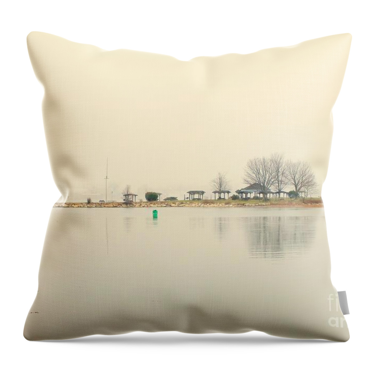 Island View Throw Pillow featuring the photograph Peirce Island by Marcia Lee Jones